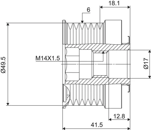 VALEO Alternator Freewheel Clutch (588054)