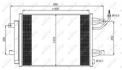 NRF Condenser, air conditioning (350073)
