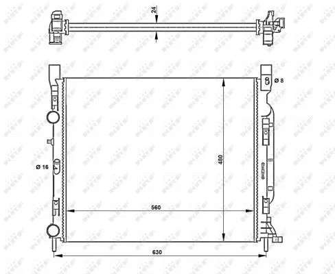 NRF Radiator, engine cooling (53002)