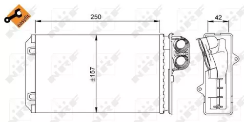 NRF Heat Exchanger, interior heating (58629)