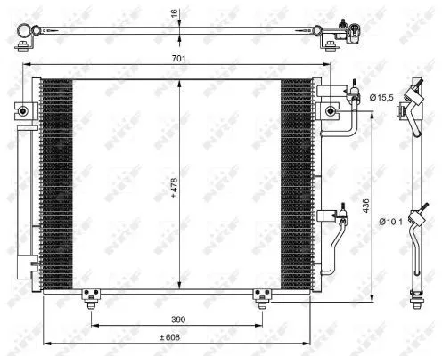 NRF Condenser, air conditioning (350049)