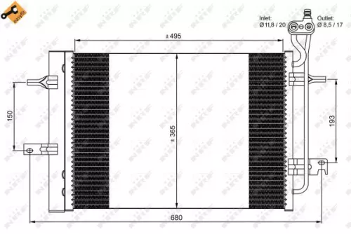 NRF Condenser, air conditioning (350034)