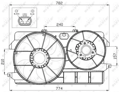 NRF Fan, engine cooling (47452)
