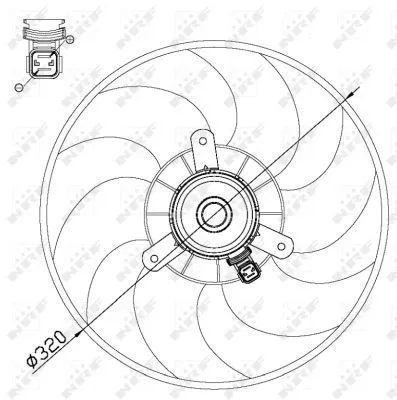 NRF Fan, engine cooling (47514)