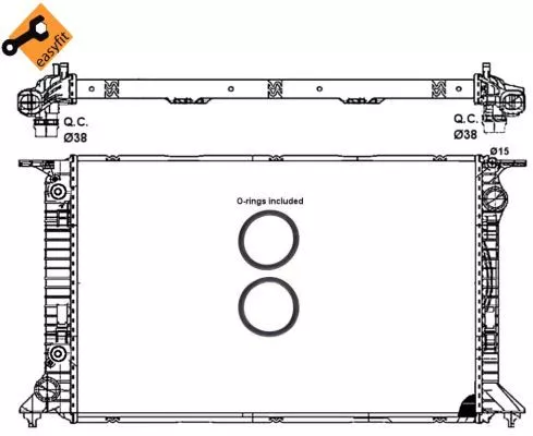 NRF Radiator, engine cooling (53065)