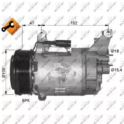 NRF Compressor, air conditioning (32409)