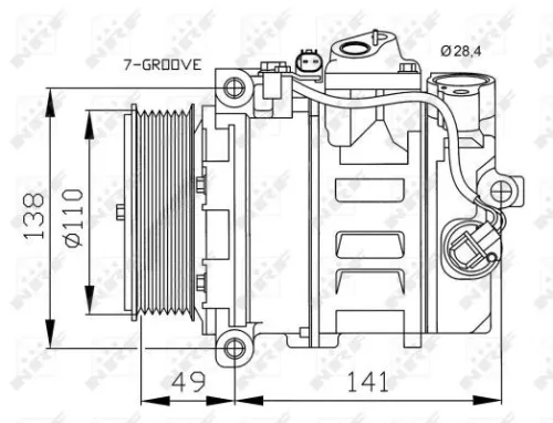 NRF Compressor, air conditioning (32729)