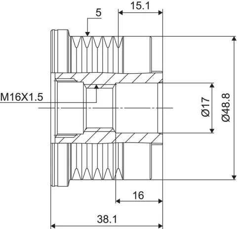 VALEO Alternator Freewheel Clutch (588038)