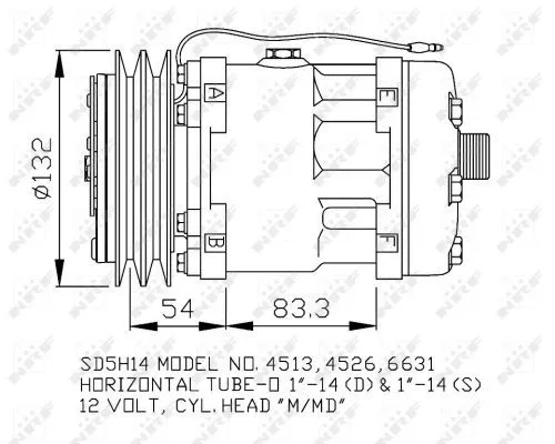 NRF Compressor, air conditioning (32760)
