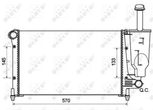NRF Radiator, engine cooling (53128A)