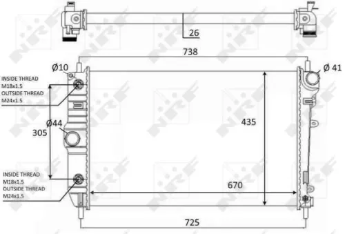 NRF Radiator, engine cooling (59129)