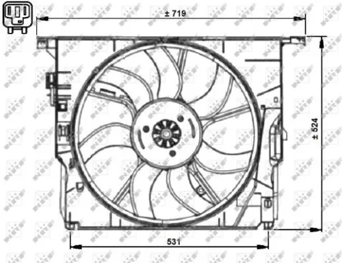NRF Fan, engine cooling (47727)
