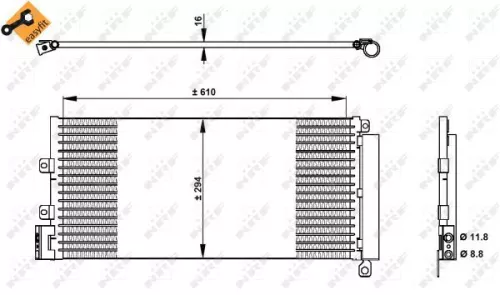NRF Condenser, air conditioning (350332)