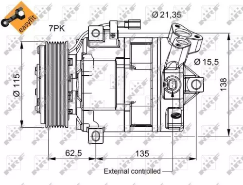 NRF Compressor, air conditioning (32692)