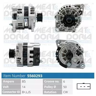 MEAT & DORIA Alternator (5560293)