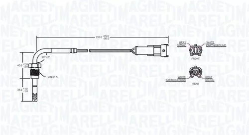 MAGNETI MARELLI Sensor, exhaust gas temperature (172000207010)