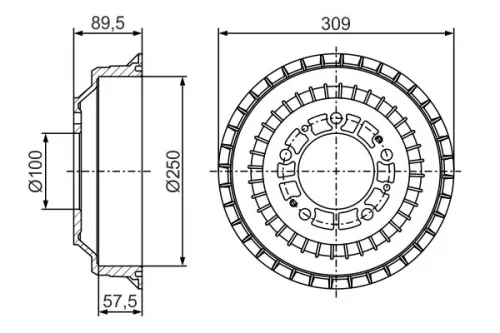 BOSCH Brake Drum (0 986 477 271)