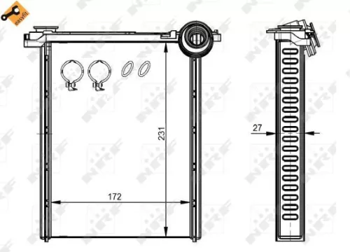 NRF Heat Exchanger, interior heating (54314)