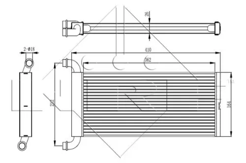 NRF Heat Exchanger, interior heating (54326)