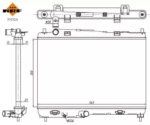 NRF Radiator, engine cooling (53152A)