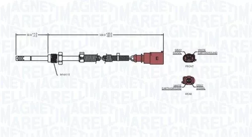 MAGNETI MARELLI Sensor, exhaust gas temperature (172000215010)