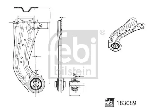 Control/Trailing Arm, wheel suspension