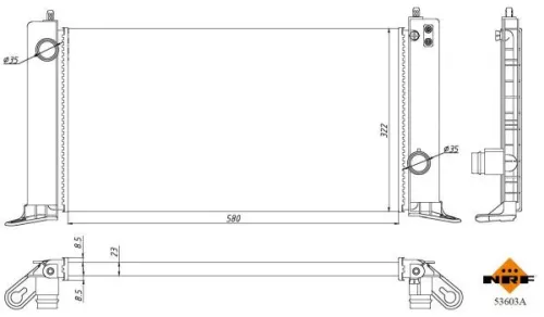 NRF Radiator, engine cooling (53603A)