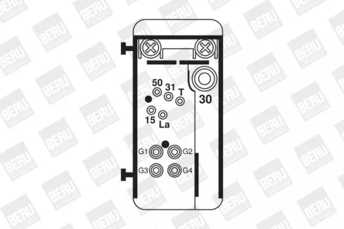 BorgWarner (BERU) Relay, glow plug system (GR074)