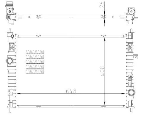 NRF Radiator, engine cooling (59355)