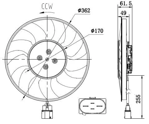 NRF Fan, engine cooling (47917)