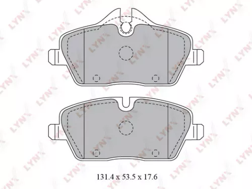 Disc brake pads, front