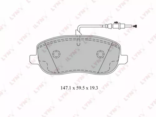 Disc brake pads, front
