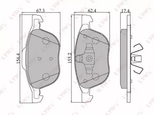 Disc brake pads, front