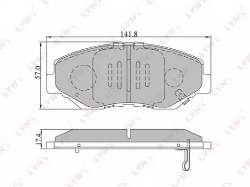 Disc brake pads, front