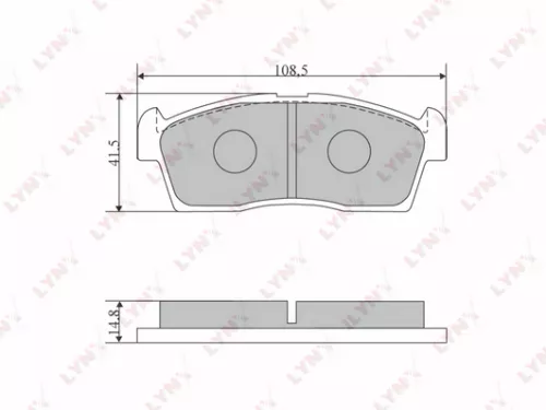Disc brake pads, front