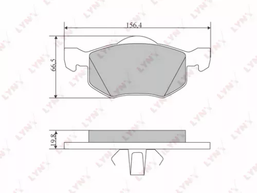 Disc brake pads, front