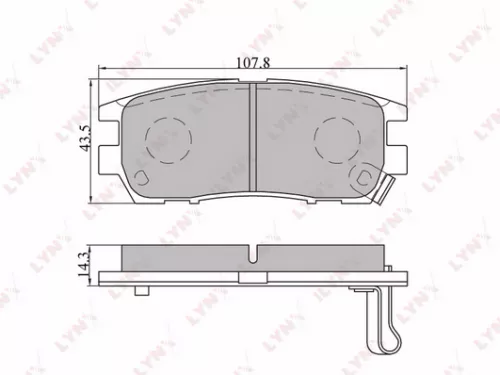 Disc brake pads, rear
