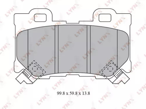 Disc brake pads, rear