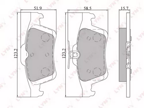 LYNXAUTO Disc brake pads, rear (BD-5901)