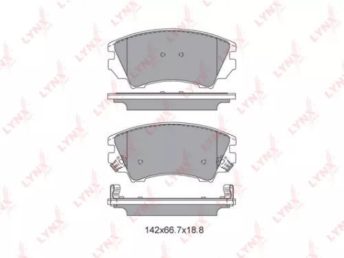 Disc brake pads, front