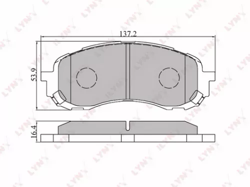 Disc brake pads, front