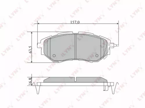 Disc brake pads, front