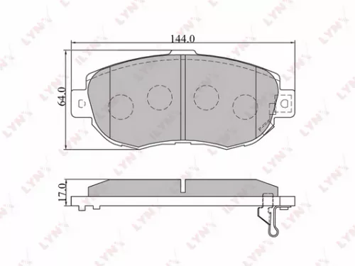 LYNXAUTO Disc brake pads, front (BD-7524)