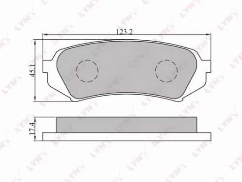 Disc brake pads, rear