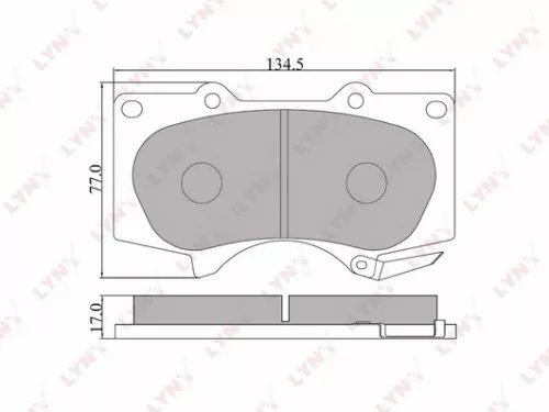 LYNXAUTO Disc brake pads, front (BD-7549)