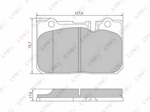 Disc brake pads, front