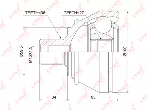 LYNXAUTO CV-Joint, outer (CO-3793)