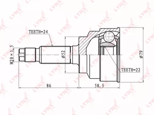 LYNXAUTO CV-Joint, outer (CO-4402)