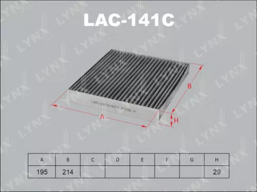 Cabin filter, carbon