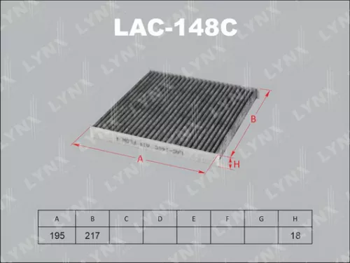 Cabin filter, carbon